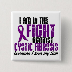 In The Fight Against Cystic Fibrosis SON 15 Cm Square Badge