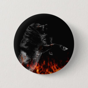 In the fire 6 cm round badge
