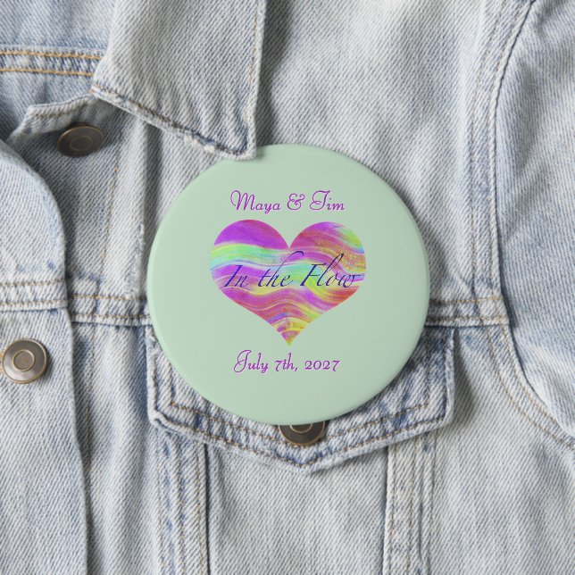 In the Flow of Love 10 Cm Round Badge (In Situ)