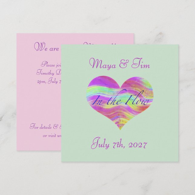 In the Flow of Love Invitation (Front/Back)