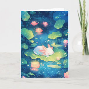 In the Flower Pond Axolotl Sweet Escape Card