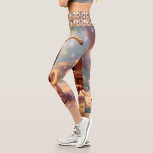 In the Footsteps of Floral Gold.4 Capri Leggings