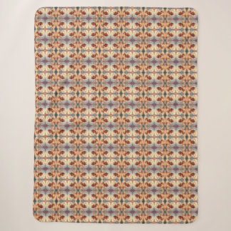 In the Footsteps of Floral Gold.4 Sherpa Blanket