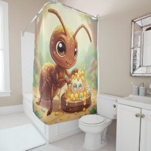In the Footsteps of Floral Gold.9 Shower Curtain
