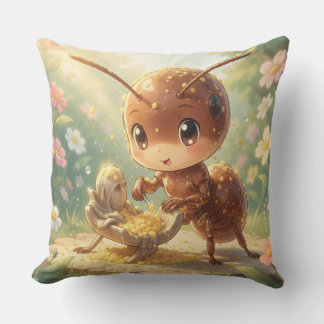 In the Footsteps of Floral Gold Cushion