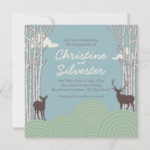 In The Forest, 5.25x5.25 engagement Invitation
