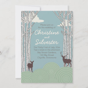 In The Forest, 5x7 wedding Invitation