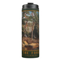 “In The Forest” art custom text tumbler