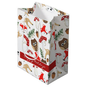 In the Forest Christmas Holidays Pattern Medium Gift Bag