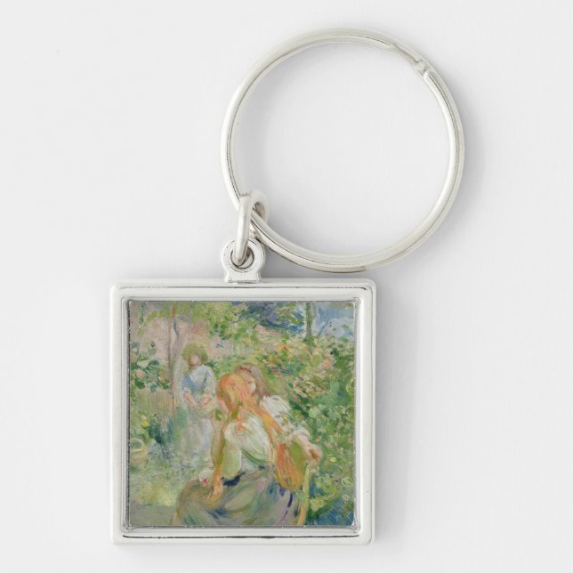In the Garden at Roche-Plate, 1894 Key Ring (Front)