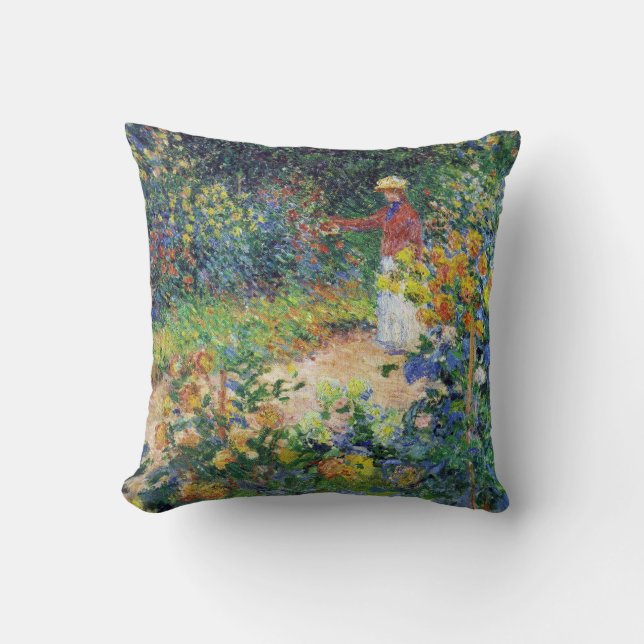 In the Garden by Claude Monet Cushion (Front)