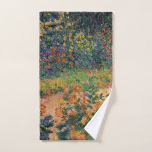In The Garden by Claude Monet Hand Towel