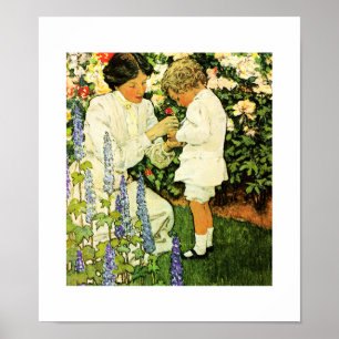 "In the Garden"  by Jessie Willcox Smith Poster