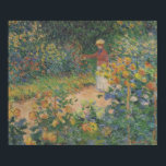 In the Garden - Claude Monet - c1895 Poster<br><div class="desc">Show people your style and refinement with this reproduction of a fine art piece entitled "In the Garden" by Claude Monet. Scene depicting a young woman or girl on a path in a garden. Painted circa 1895.</div>