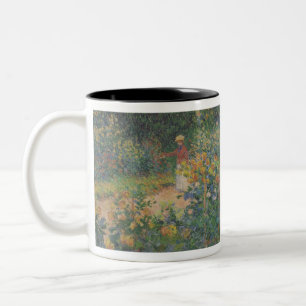 In the Garden - Claude Monet - c1895 Two-Tone Coffee Mug