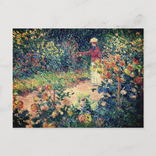 In the Garden Claude Monet Impressionist Painting Postcard (Front)
