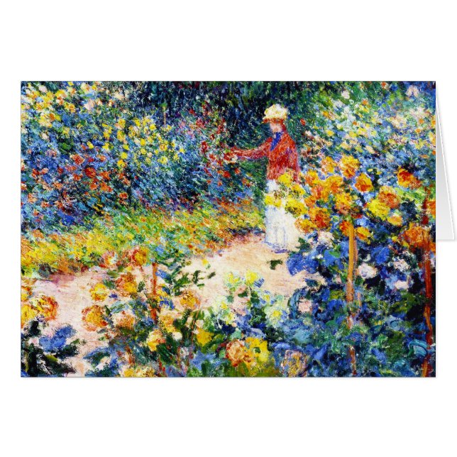 In the Garden Claude Monet woman painting (Front Horizontal)