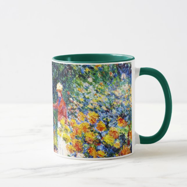 In the Garden Claude Monet woman painting Mug (Right)