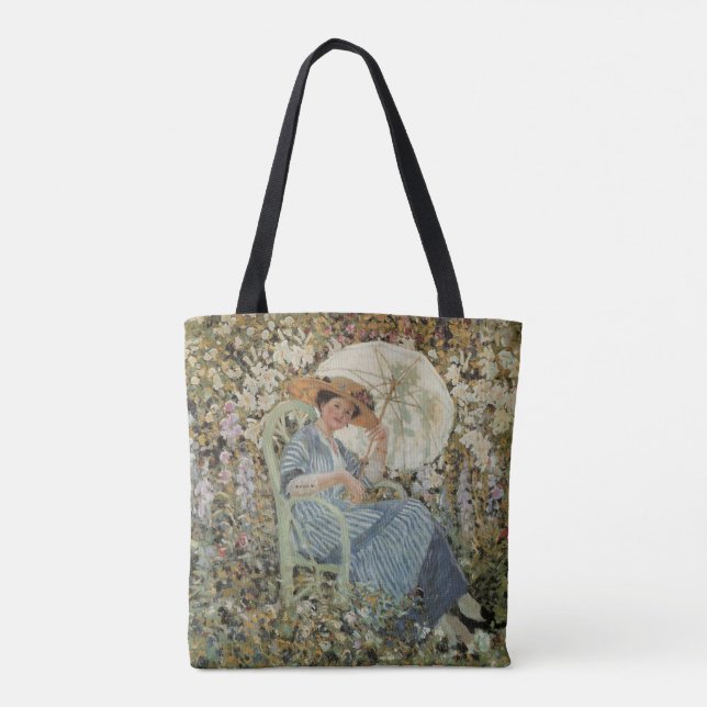 In the Garden, Giverny by Frederick Frieseke Tote Bag (Back)