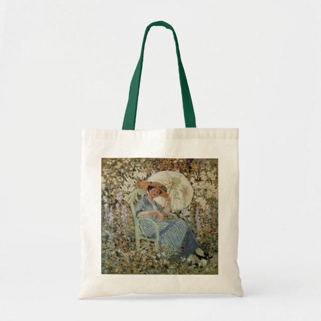 In the Garden, Giverny by Frederick Frieseke Tote Bag (Front)