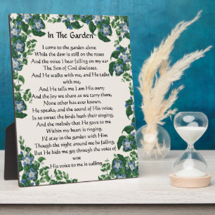 In The Garden Hymn Flowers Floral Plaque