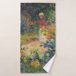 In the Garden, Monet Bath Towel<br><div class="desc">Oscar-Claude Monet (14 November 1840 – 5 December 1926) was a French painter, a founder of French Impressionist painting and the most consistent and prolific practitioner of the movement's philosophy of expressing one's perceptions before nature, especially as applied to plein air landscape painting. The term ""Impressionism"" is derived from the...</div>