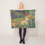 In the Garden, Monet Fleece Blanket<br><div class="desc">Oscar-Claude Monet (14 November 1840 – 5 December 1926) was a French painter, a founder of French Impressionist painting and the most consistent and prolific practitioner of the movement's philosophy of expressing one's perceptions before nature, especially as applied to plein air landscape painting. The term ""Impressionism"" is derived from the...</div>
