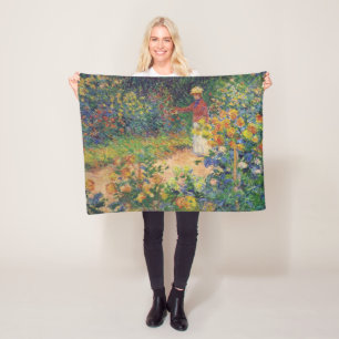 In the Garden, Monet Fleece Blanket
