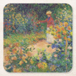 In the Garden, Monet Square Paper Coaster<br><div class="desc">Oscar-Claude Monet (14 November 1840 – 5 December 1926) was a French painter, a founder of French Impressionist painting and the most consistent and prolific practitioner of the movement's philosophy of expressing one's perceptions before nature, especially as applied to plein air landscape painting. The term ""Impressionism"" is derived from the...</div>