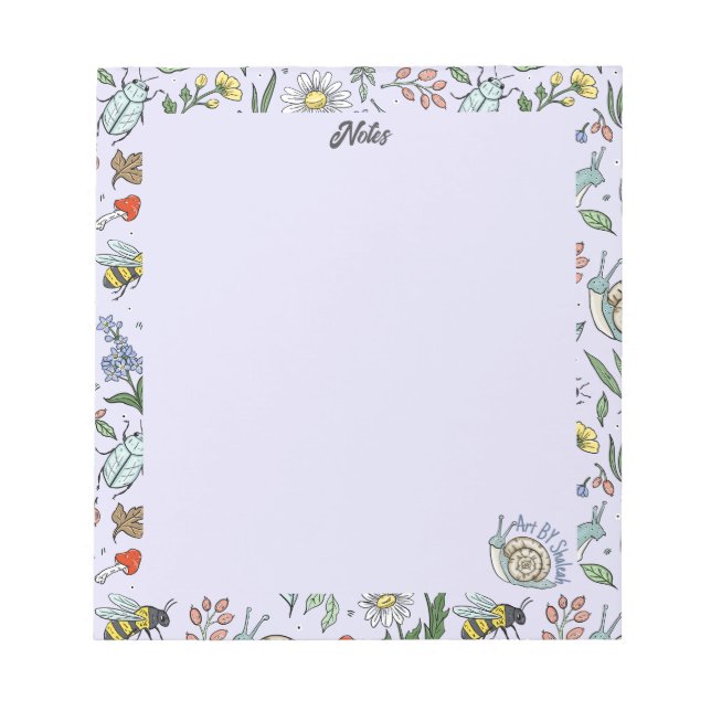 In the Garden Notepad (Front)