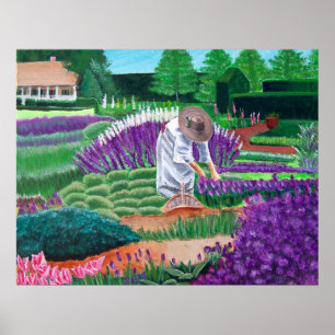 In the Garden of Dreams Lavender Garden Art Poster