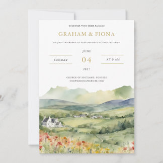 In the Glen Watercolor Invitation