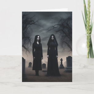 In the Graveyard at Midnight Halloween Card