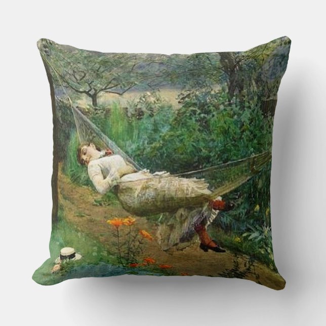 “In the Hammock” by Anders Zorn Cushion (Front)