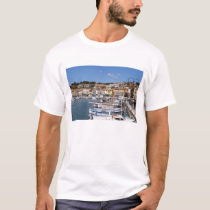 In the harbour in Cassis village. Fishing and T-Shirt