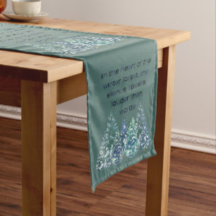 In The Heart Of The Winter Forest Short Table Runn Runner
