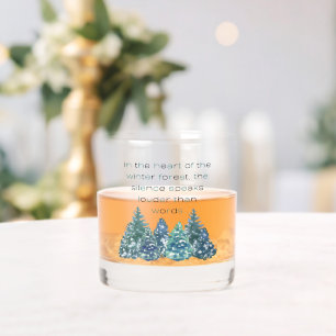 In The Heart Of The Winter Forest Whiskey Glass