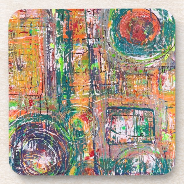 In the Leather Set of 6 Coasters (Front)