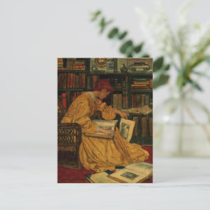 In the Library Postcard