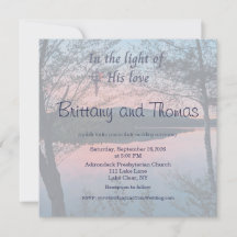 In the Light of His Love Photo Wedding Invitation