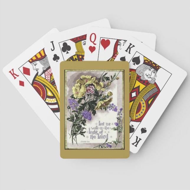 In The Light Of The Lord Playing Cards (Back)