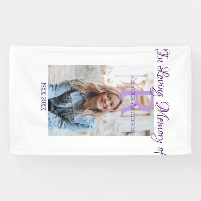In the loving memory of memory keepsake add year n banner (Horizontal)
