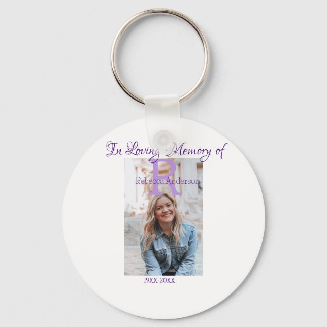 In the loving memory of memory keepsake add year n key ring (Front)