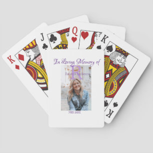 In the loving memory of memory keepsake add year n playing cards