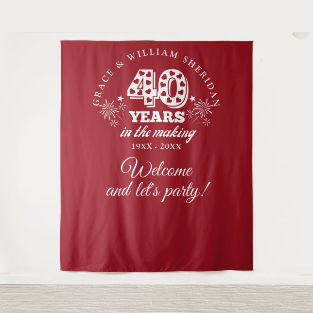 In The Making 40th Anniversary Photo Backdrop Tapestry (Front)