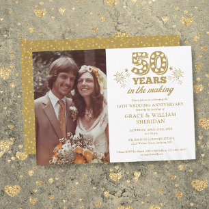 In The Making 50th Wedding Anniversary Photo Invitation