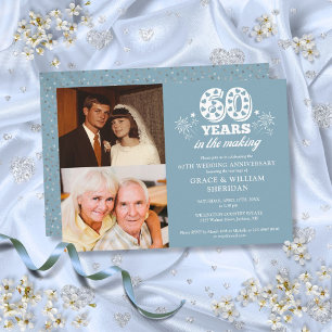In The Making 60th Wedding Anniversary 2 Photo Invitation