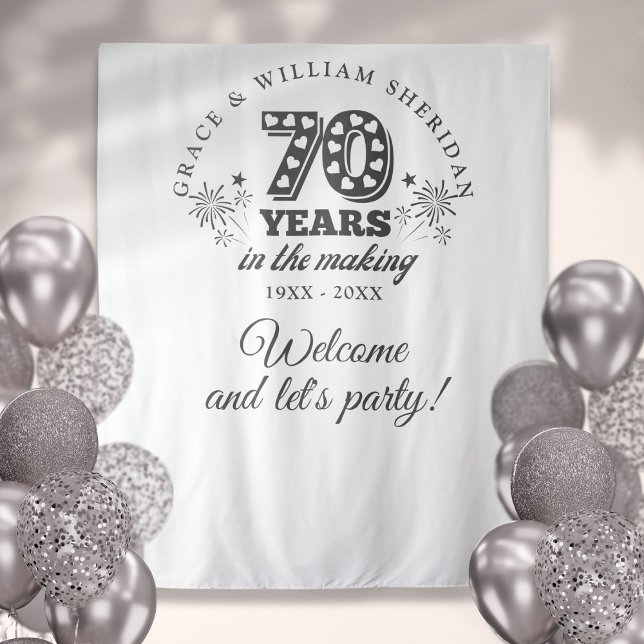 In The Making 70th Anniversary Photo Backdrop Tapestry (In The Making 70th Anniversary Photo Backdrop)