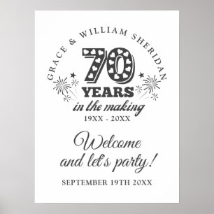 In The Making 70th Anniversary Welcome Sign