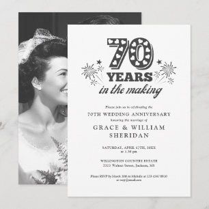 In The Making 70th Wedding Anniversary Photo Invitation